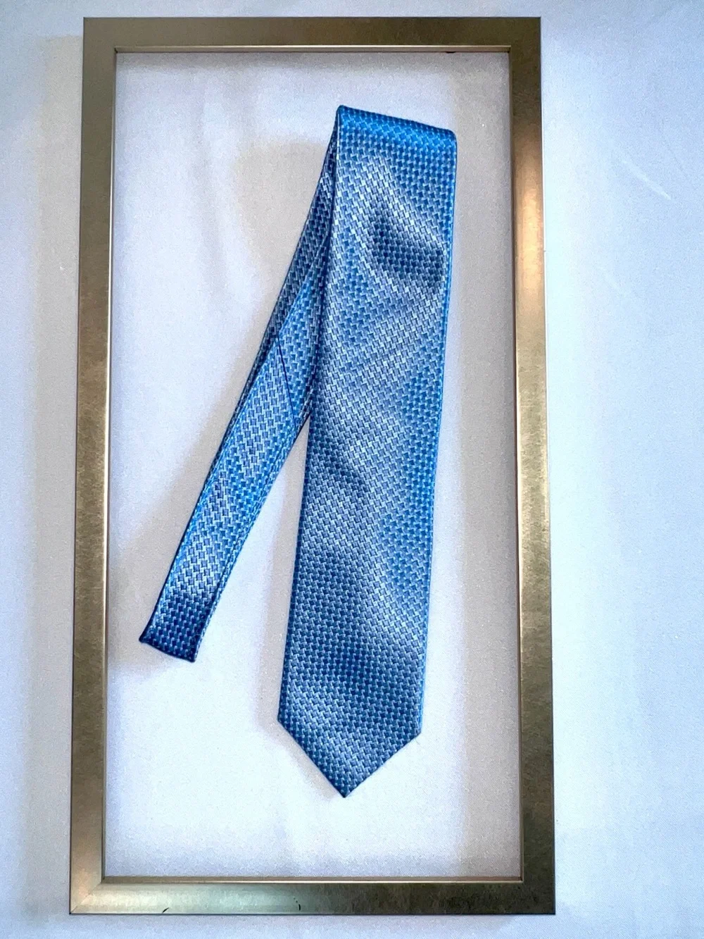 Haines & Bonner Light Blue 100% Silk Tie - Classic Dress Accessory